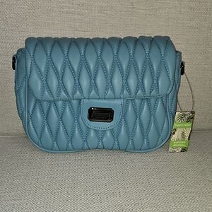 Badgley Mischka Blue Quilted Crossbody Bag
